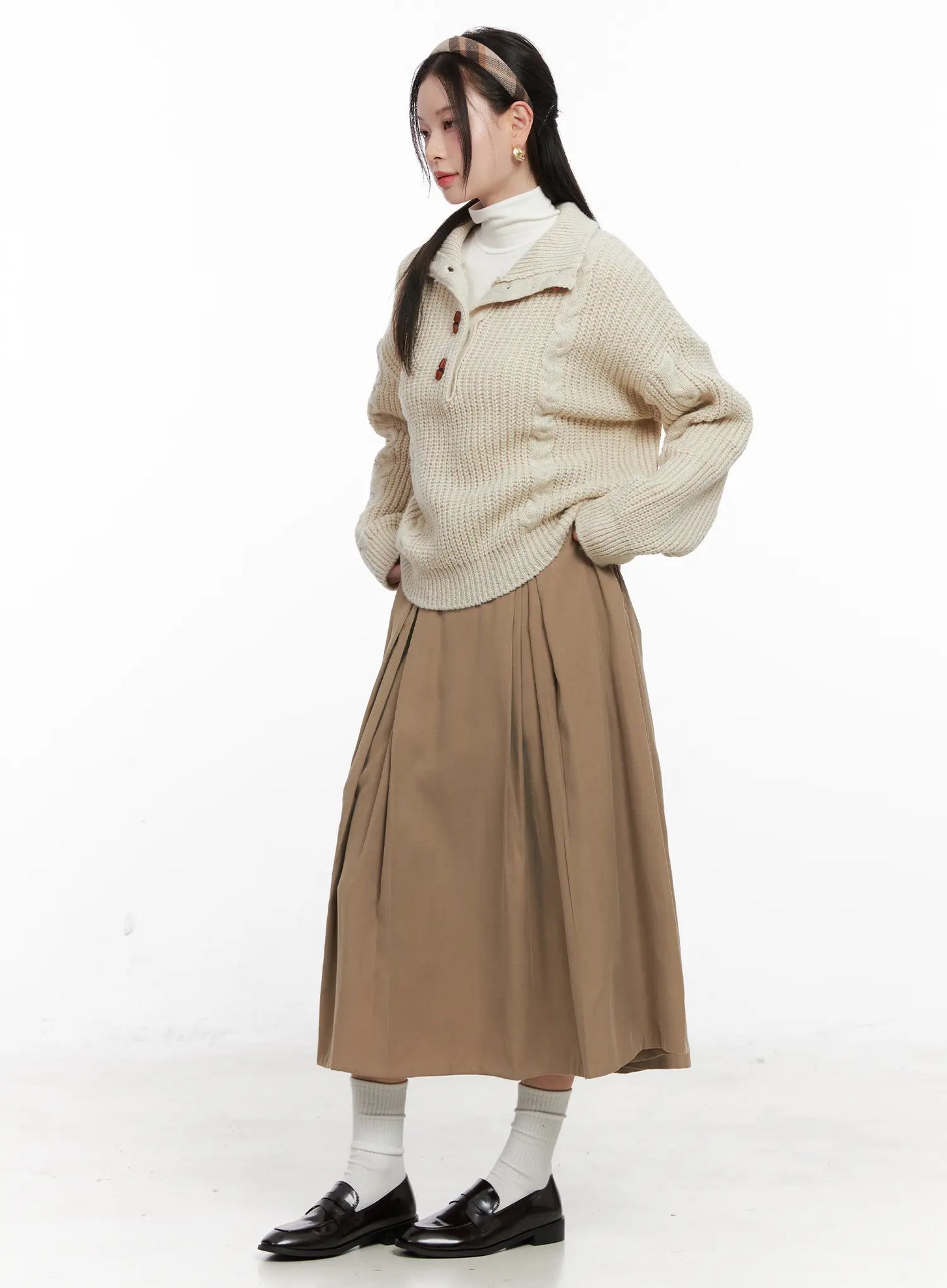 Classic Pintuck Maxi Skirt CO531