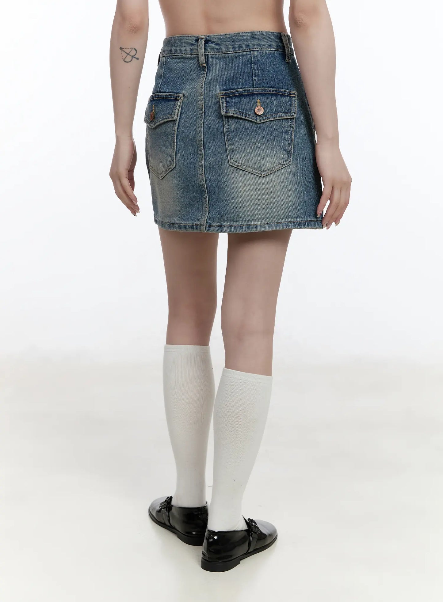 Casual High-Waisted Denim Mini Skirt CA502