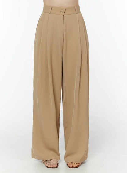 Classic High-Waist Pintuck Slacks IU503