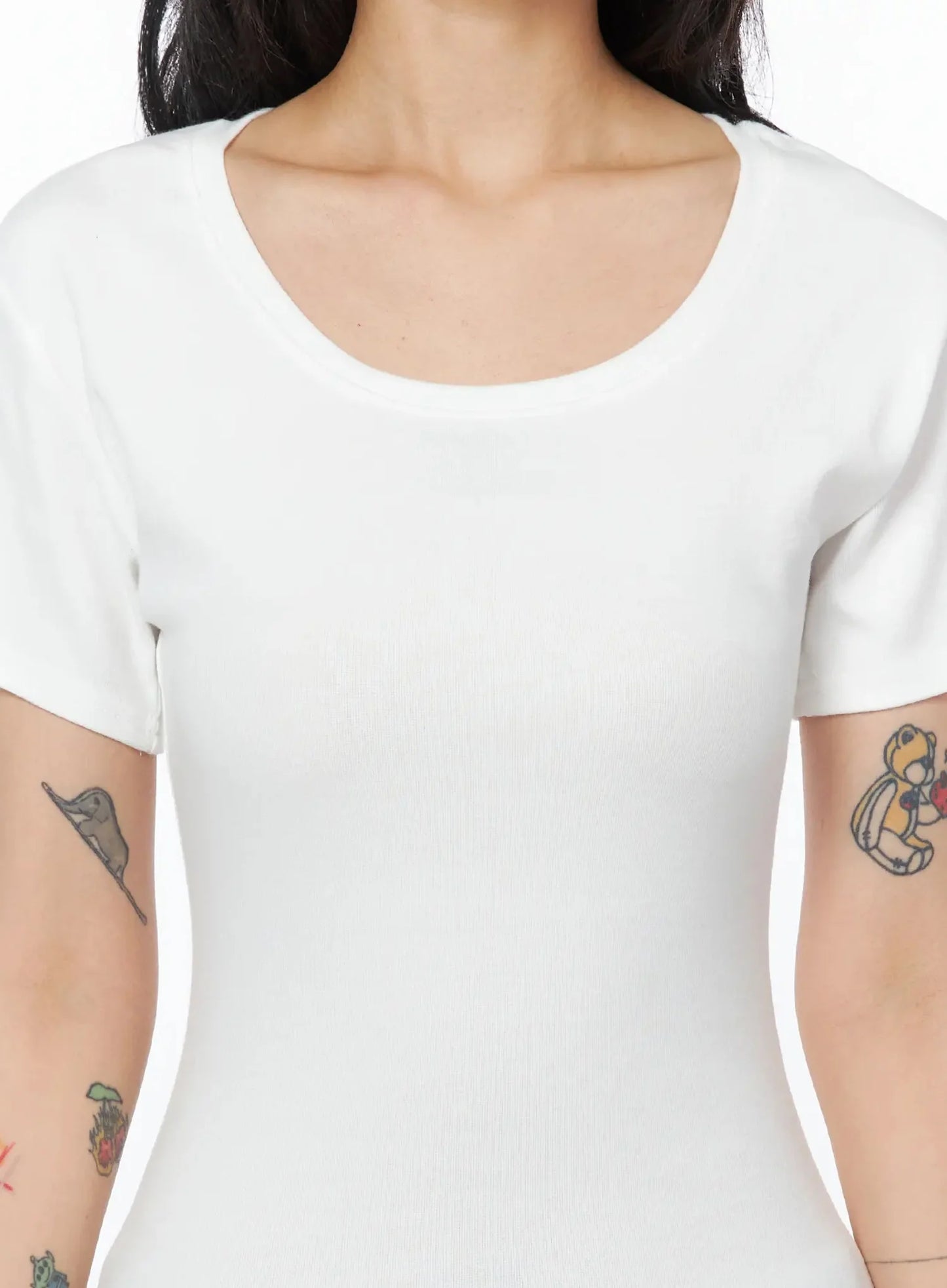 Casual Round Neck Short Sleeve Top IU508