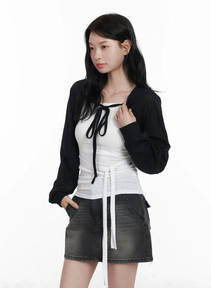Chic Knit Ribbon Cardigan CA510
