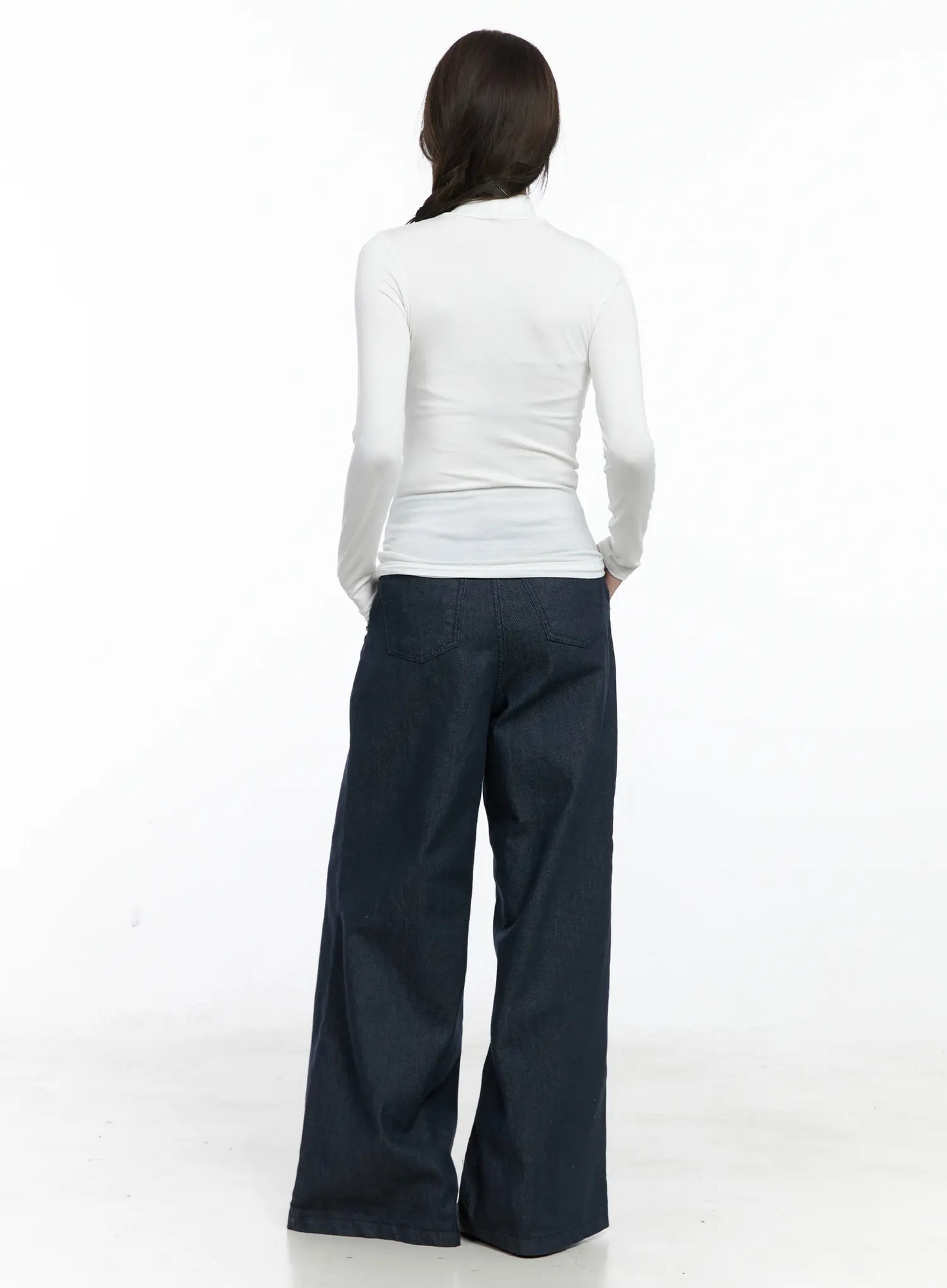 Basic Mock Neck Long Sleeve Top CO503
