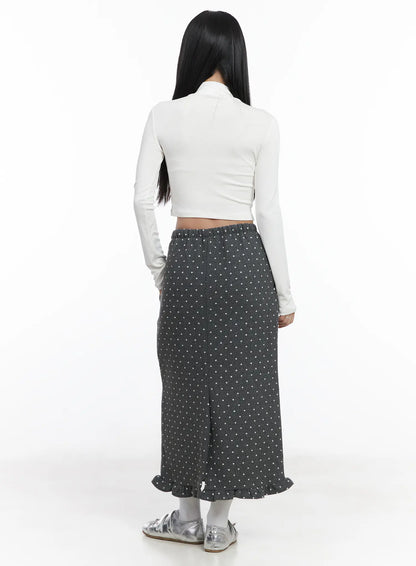 Basic Mock Neck Long Sleeve Crop Top CD529
