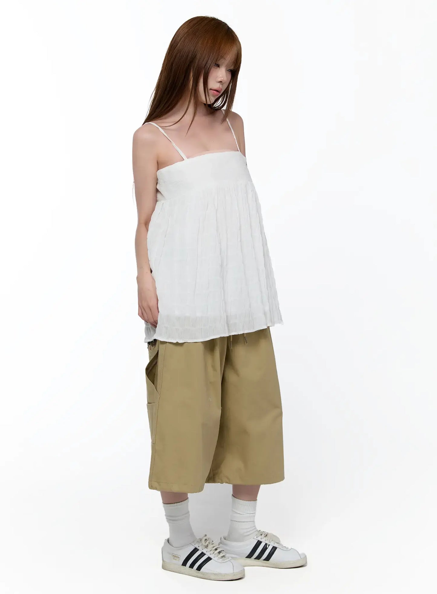Casual Loose Shirred Cami Top CA520