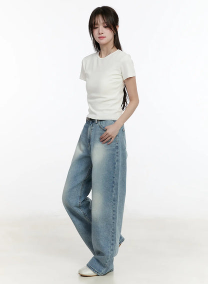 Basic U-Neck Short Sleeve Tee CM505