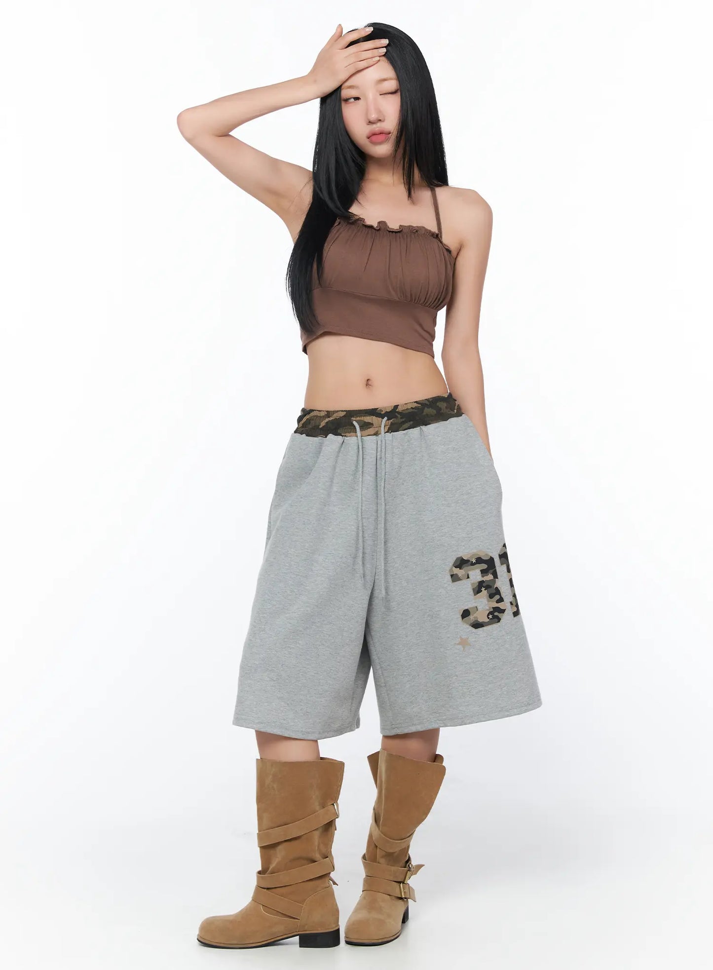 Camo Print Bermuda Shorts CY513