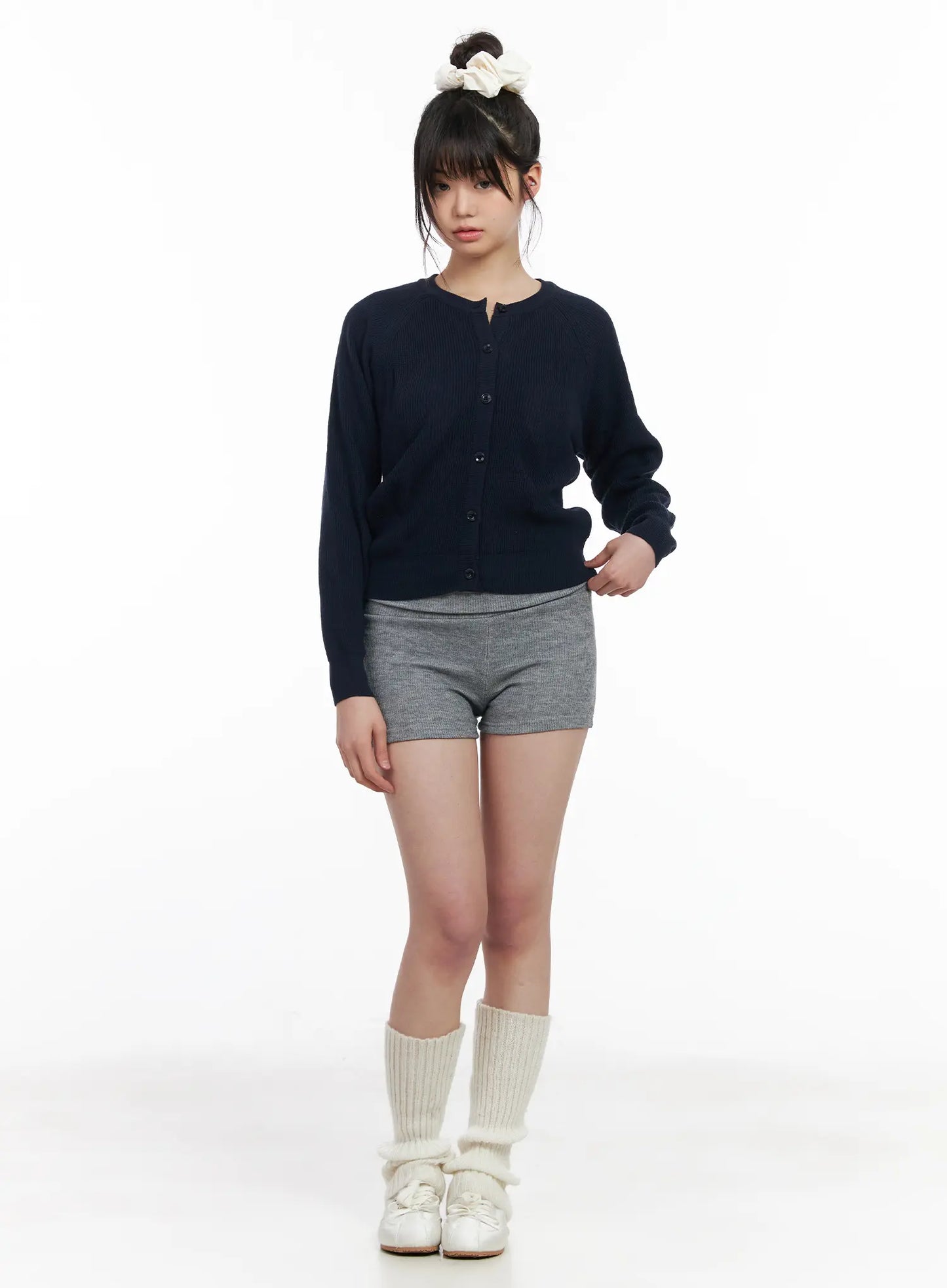Basic Foldover High-Waisted Shorts CM513