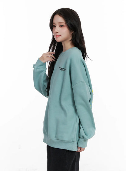 Bear Graphic Oversized Sweatshirt CN527
