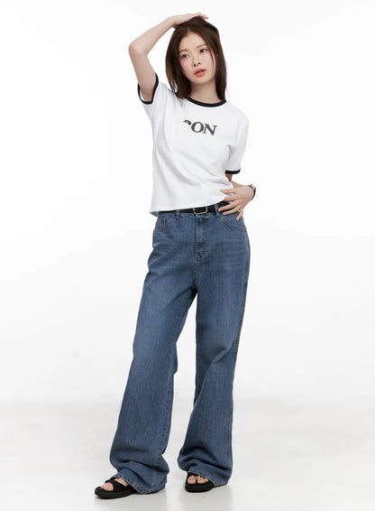 Casual Contrast Graphic Tee CL524