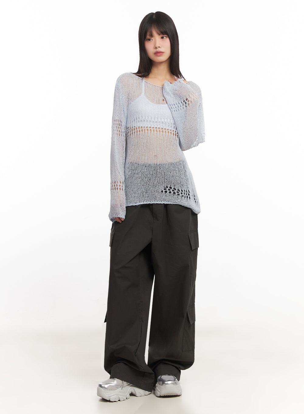 Cargo Baggy Windbreaker Pants IY502