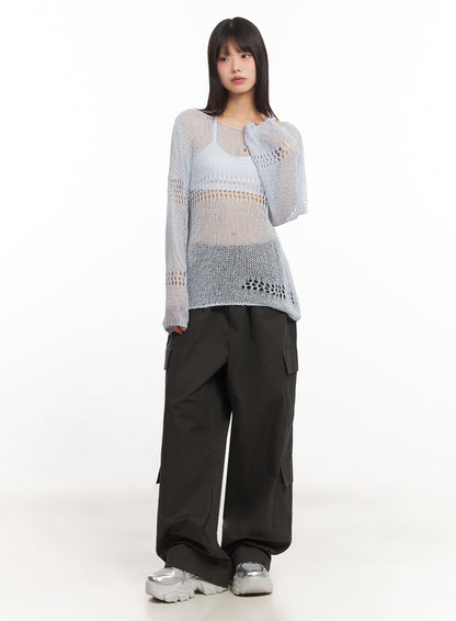 Cargo Baggy Windbreaker Pants IY502