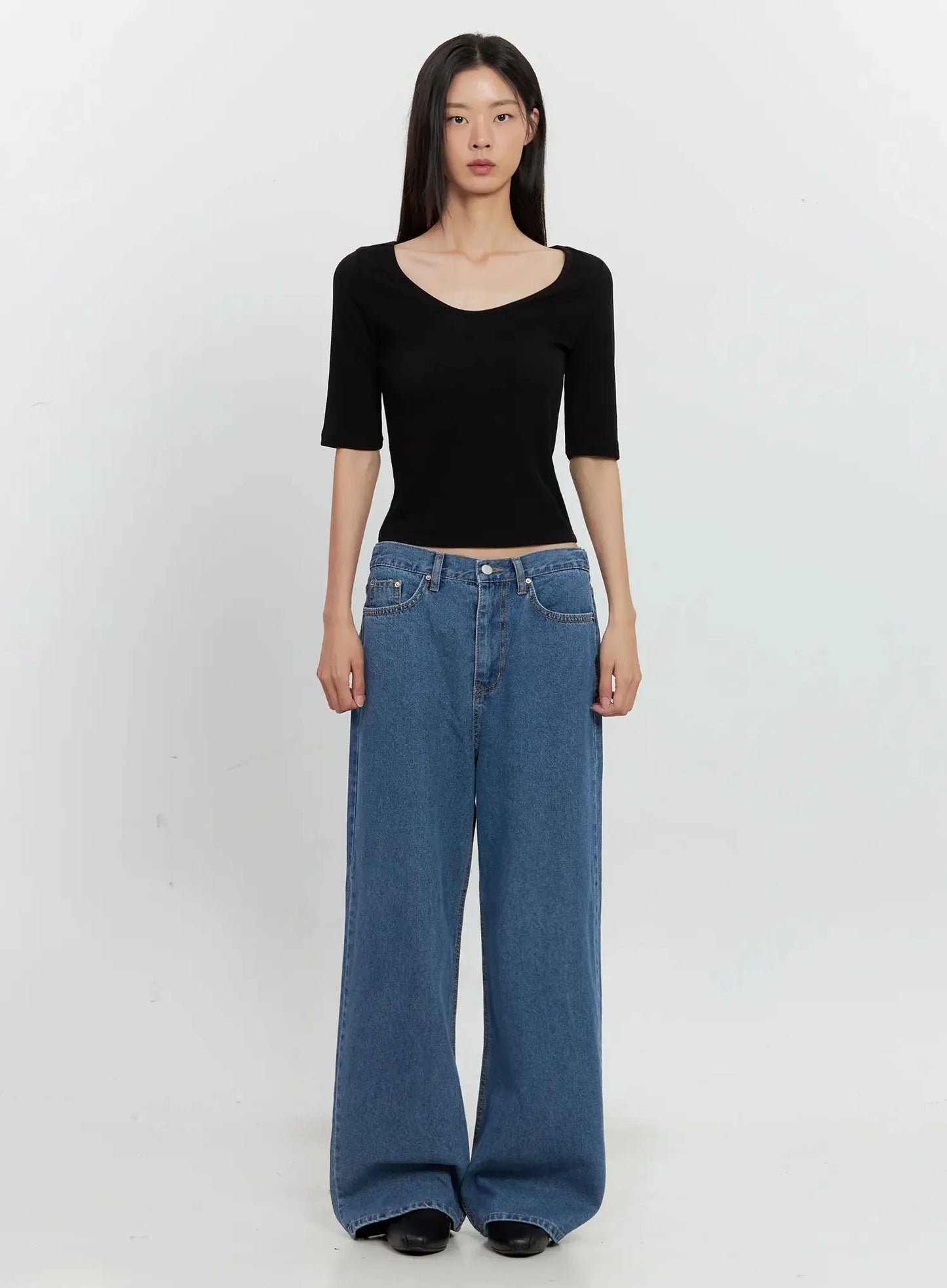 Basic 3/4-Sleeve Top IL528