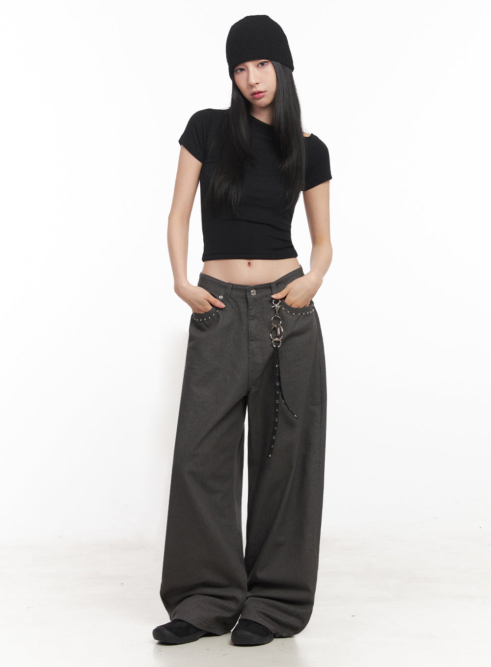 Classic One-Shoulder Crop Top IY516
