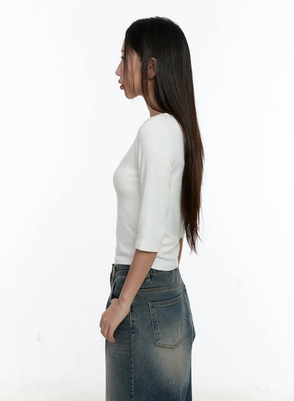 Basic 3/4 Sleeve Top CS517