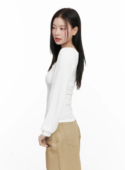 Basic Square Neck Long Sleeve CO531