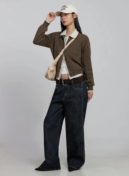 Classic Collar Knit Cardigan IM520