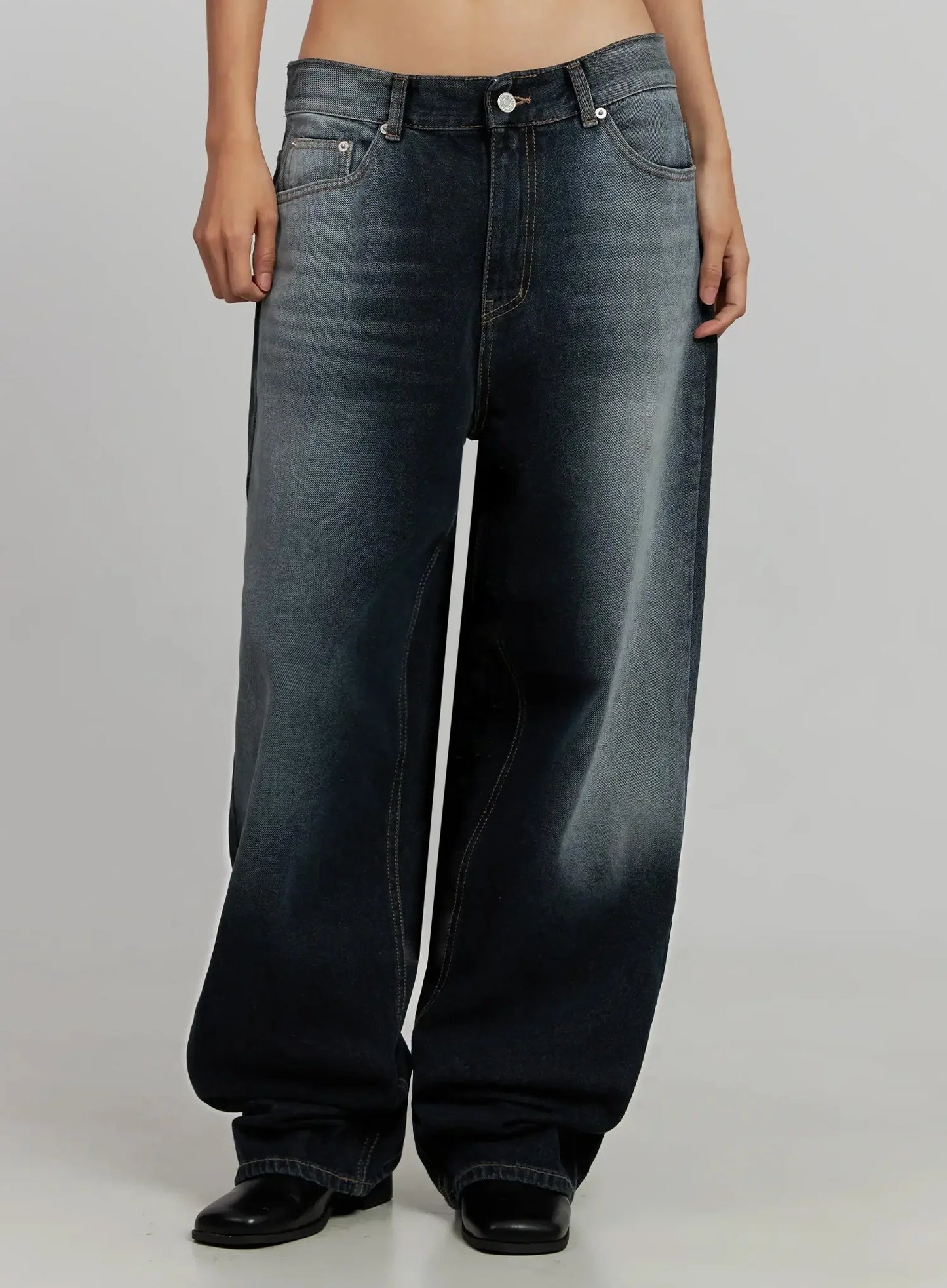 Chaya Washed Wide Jeans IJ505