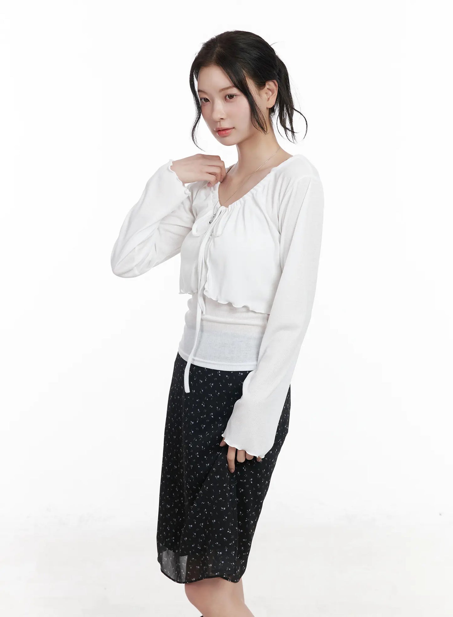 Chic Tie-Front Cardigan Set CA510