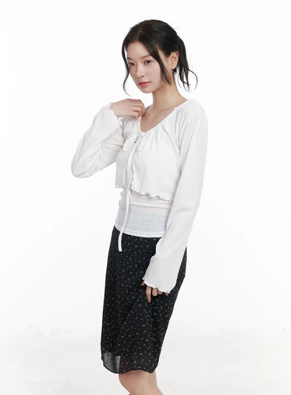 Chic Tie-Front Cardigan Set CA510