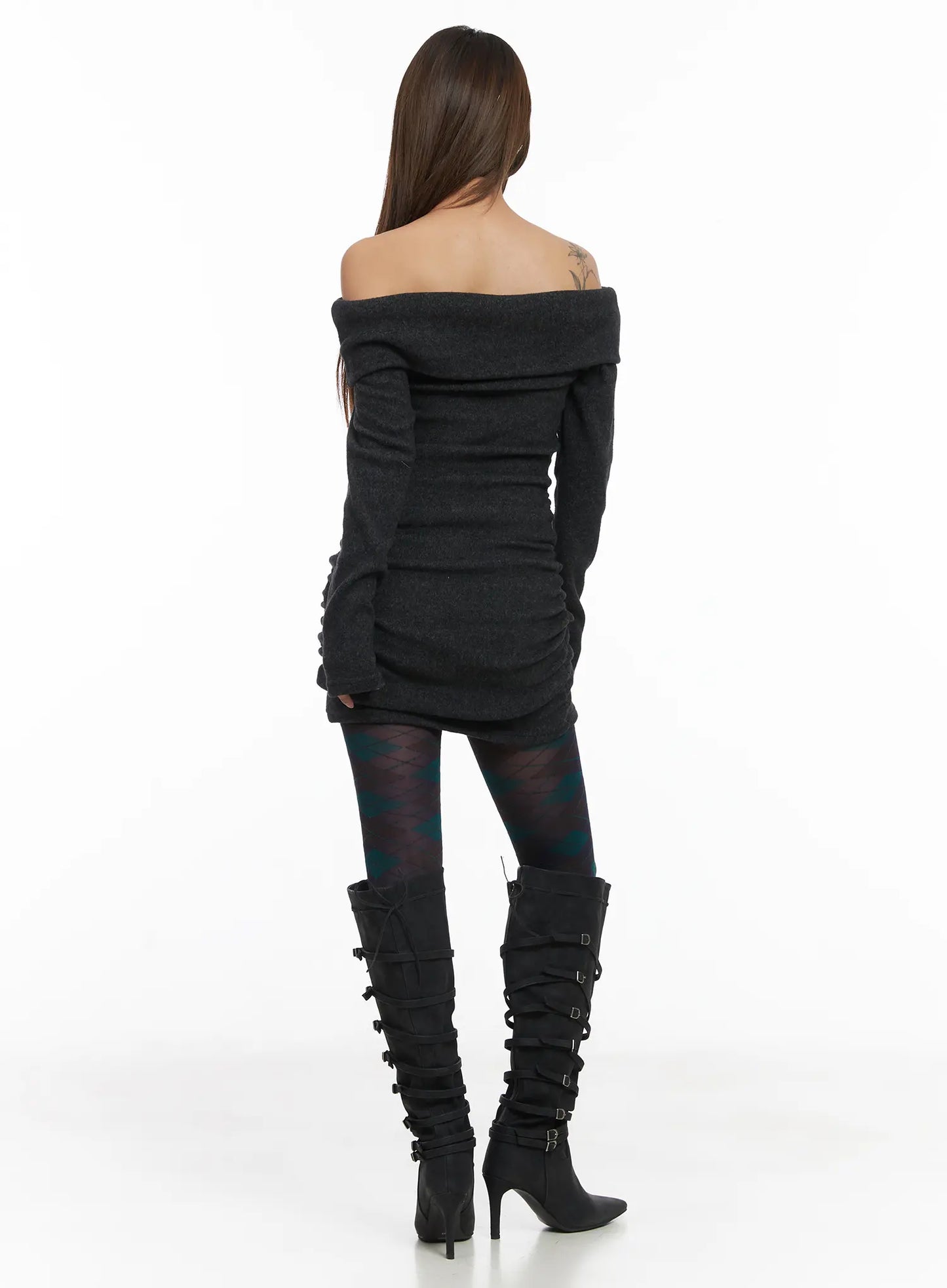 Chic Off-Shoulder Mini Dress CJ513
