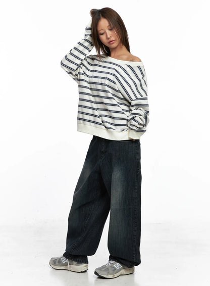 Aspyn Wide-Leg Washed Corduroy Jeans CO510