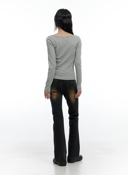 Basic Slim Fit U Neck T-Shirt CS420