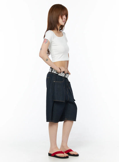 Casual Square Neck Crop Top CY528