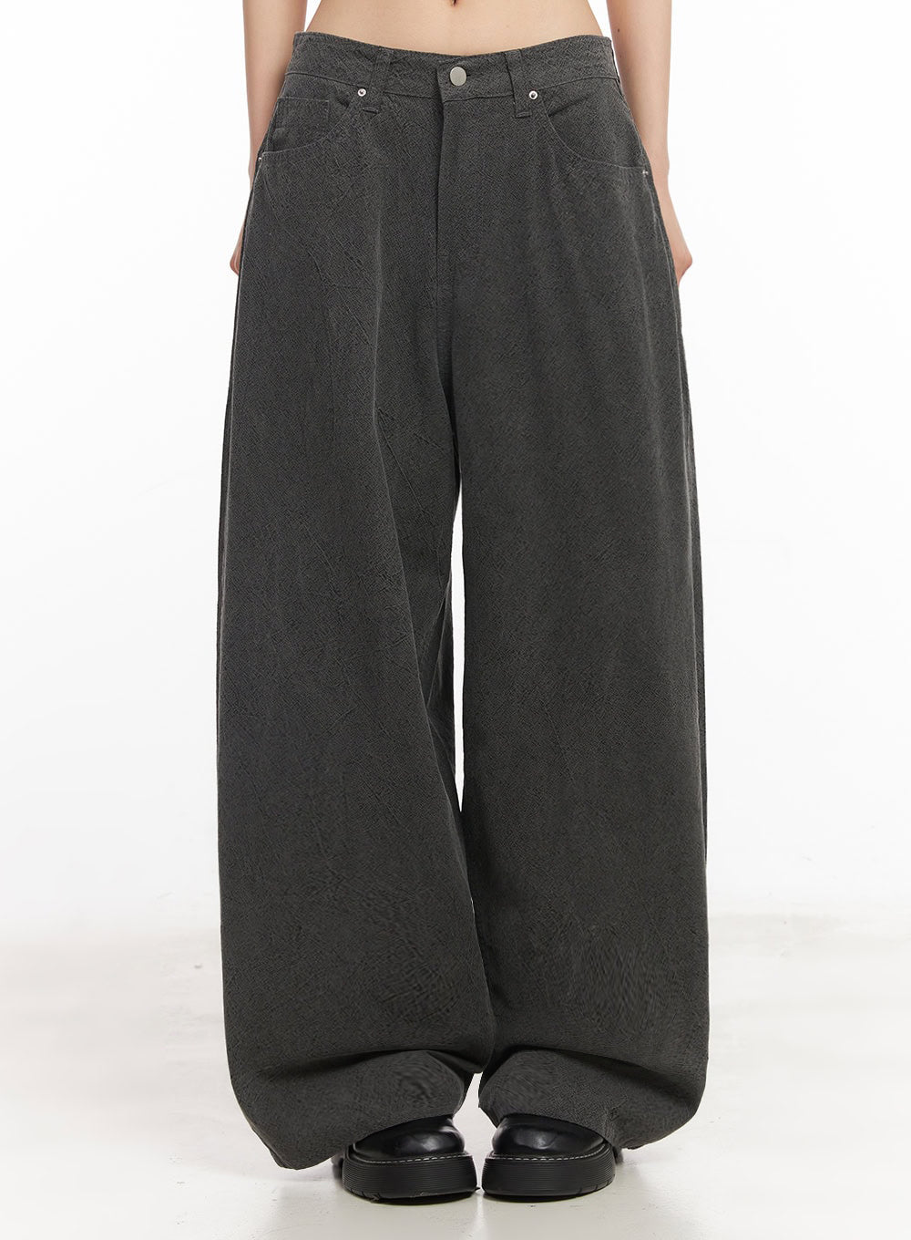 Classic Cotton Wide-Leg Pants IY529
