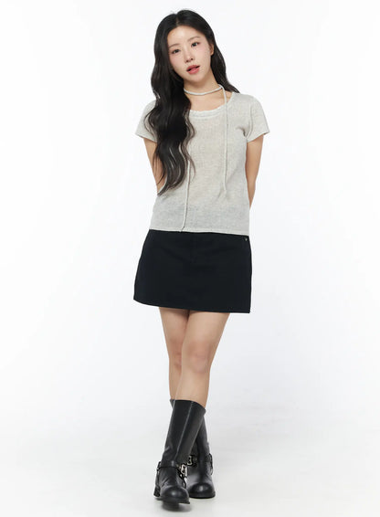 Basic Mini Skirt CY522