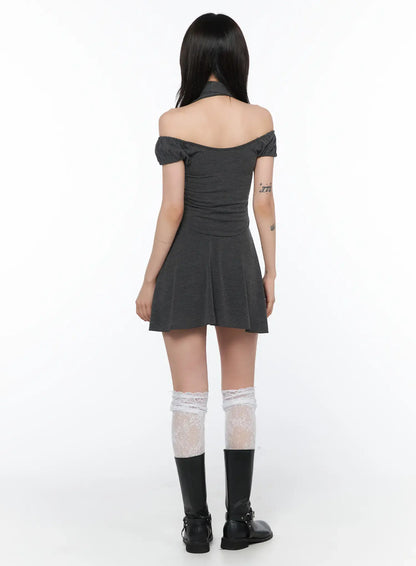 Chic Off-Shoulder Mini Dress CA524
