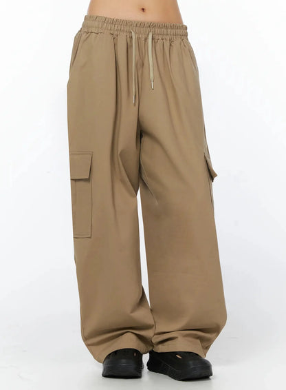 Casual Wide Leg Cargo Pants IU509