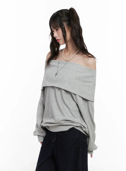 Casual Oversized Off-Shoulder Sweatshirt CN510