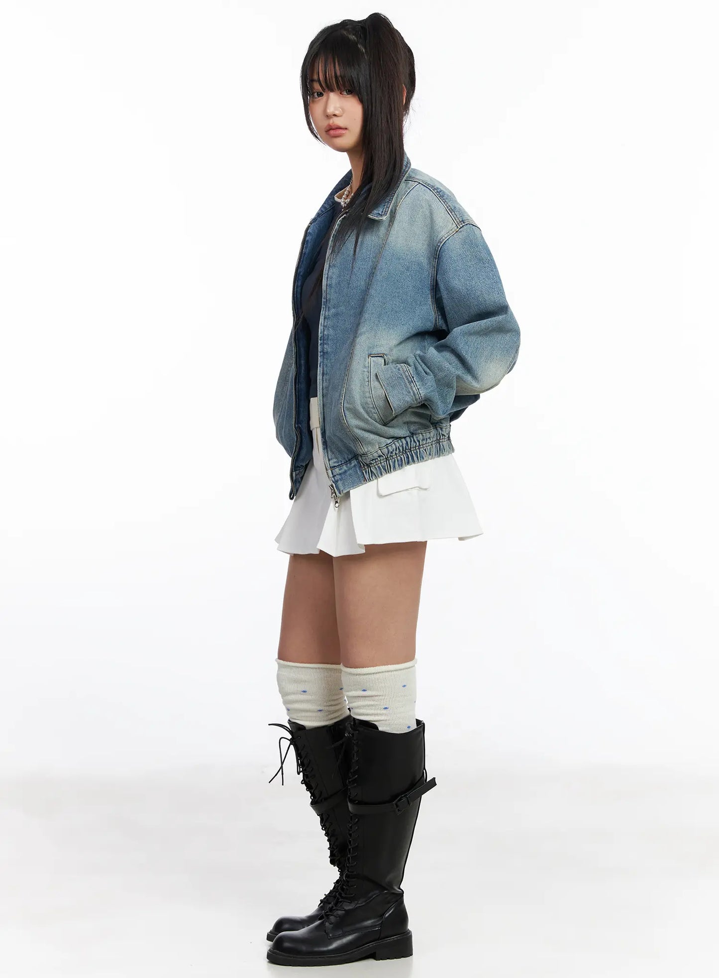 Cargo Pleated Mini Skirt CF506