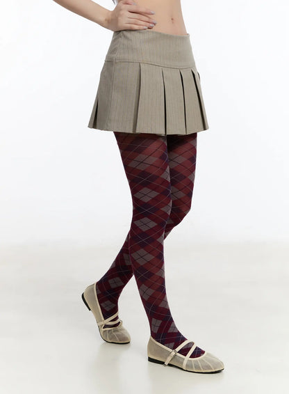 Chic Striped Pleated Mini Skirt CM511