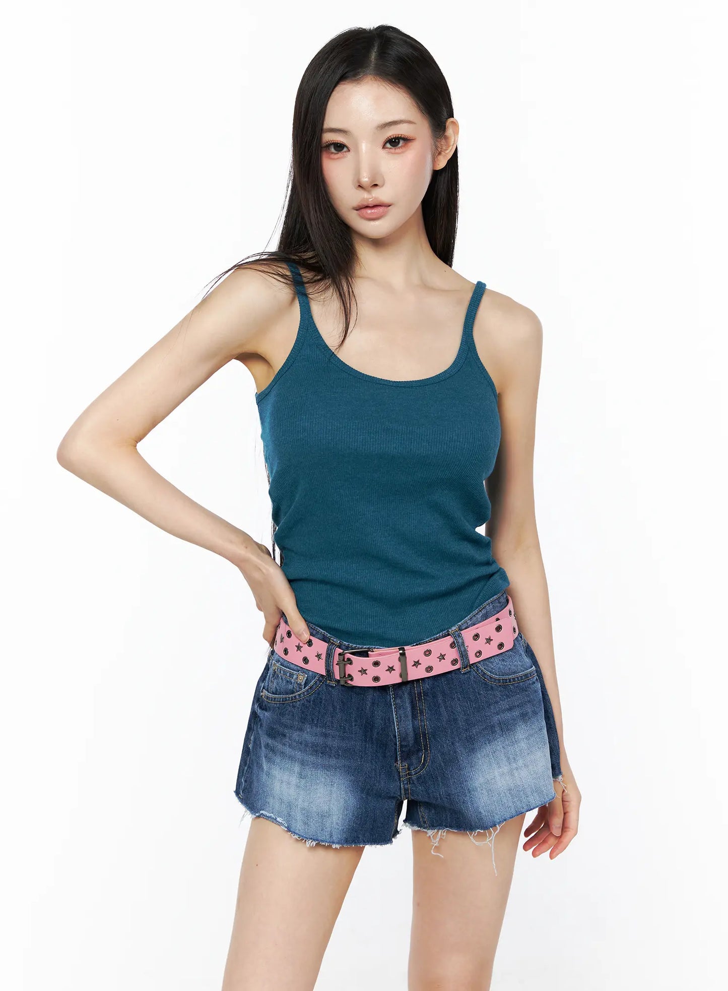 Basic Ribbed Sleeveless Top CU511