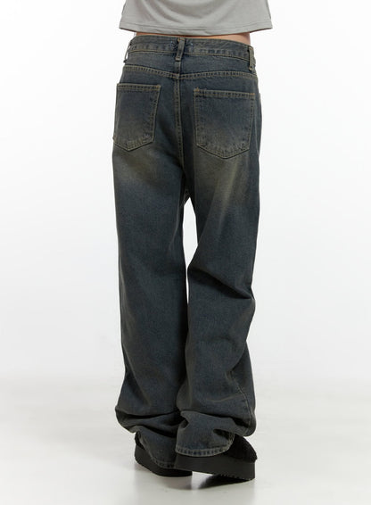 Alina Washed Wide-Leg Jeans CN407