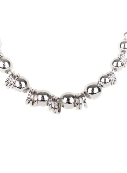 Bold Metallic Bead Necklace CD522