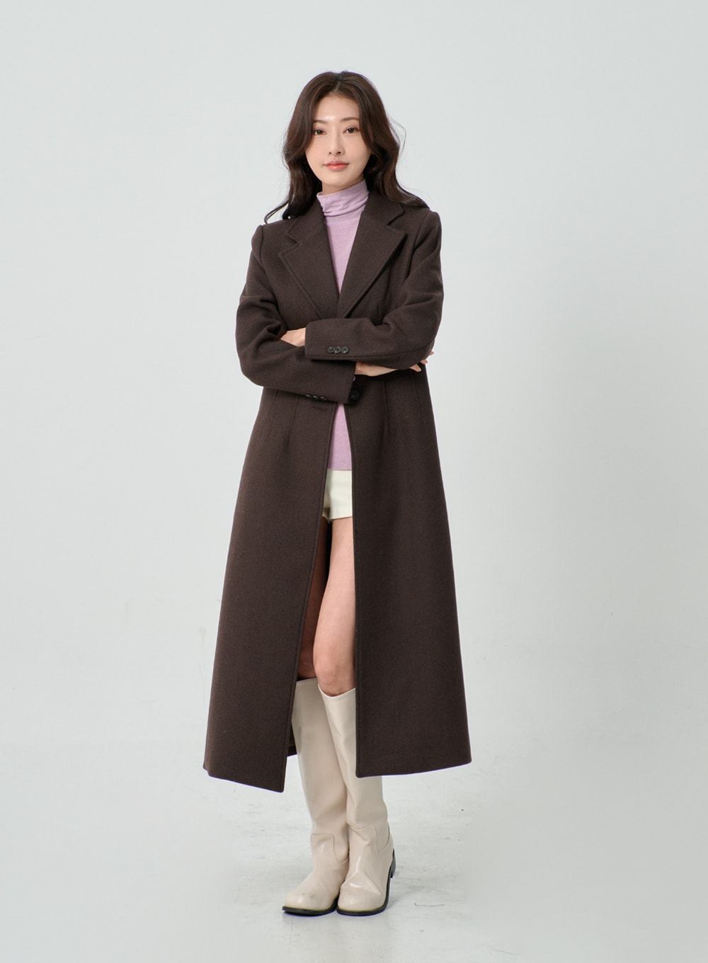 Button Long Coat IO31