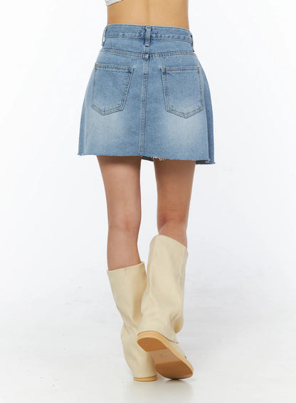 Casual Denim Mini Skirt CU522