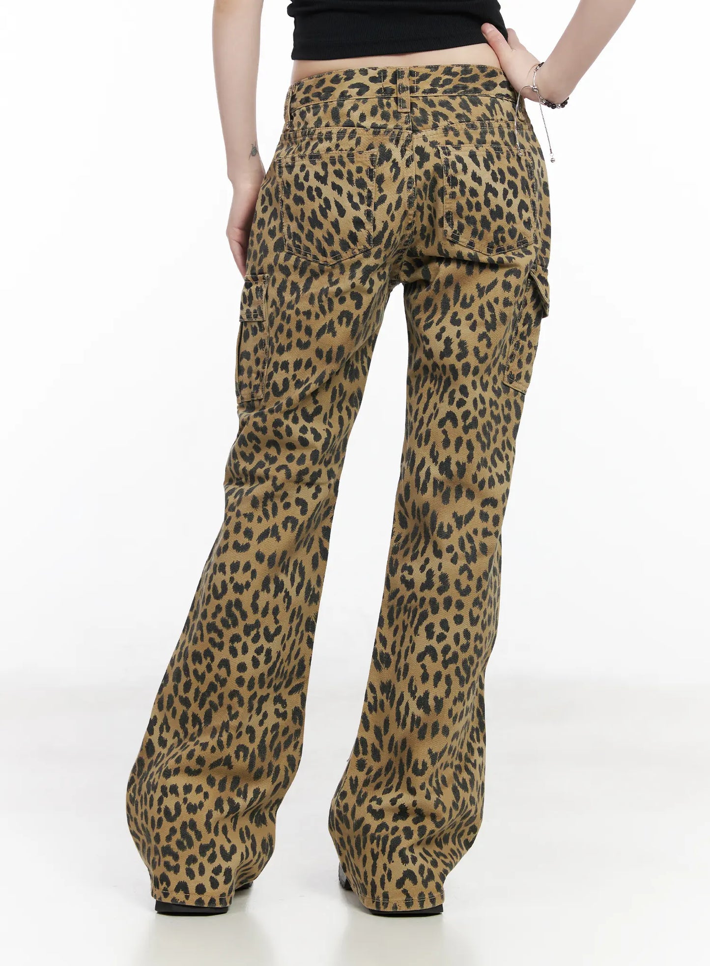 Animal Print Bootcut Pants CM526