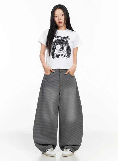 Anime Print Graphic T-Shirt CA513