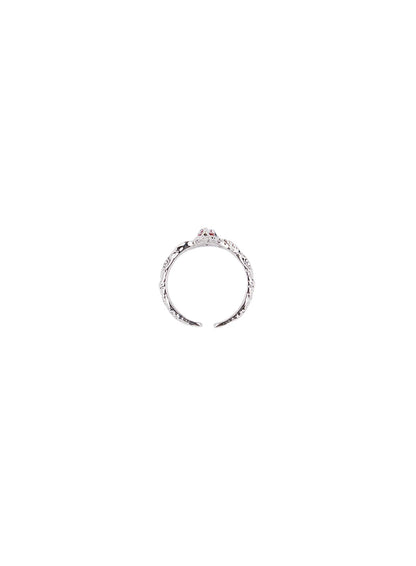 Centered Red Cubic Ring CF525