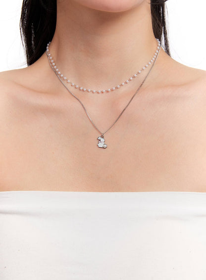 Bunny Rabbit Layer Necklace IM528