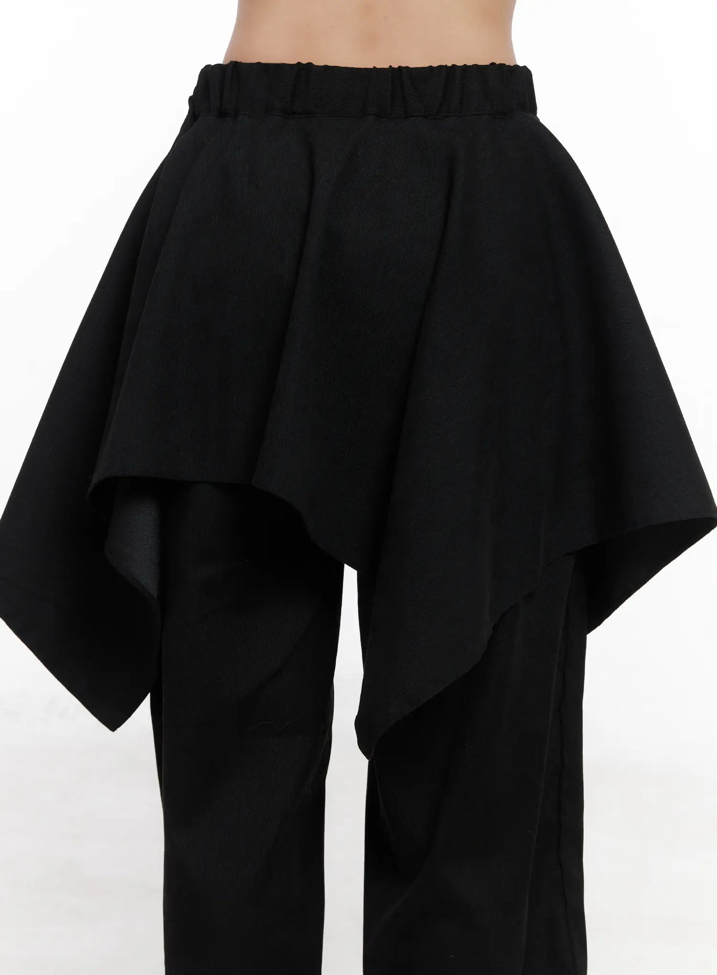 Asymmetric Layered Skirt Pants CN514