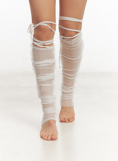 Balletcore Sheer Leg Warmers IU509
