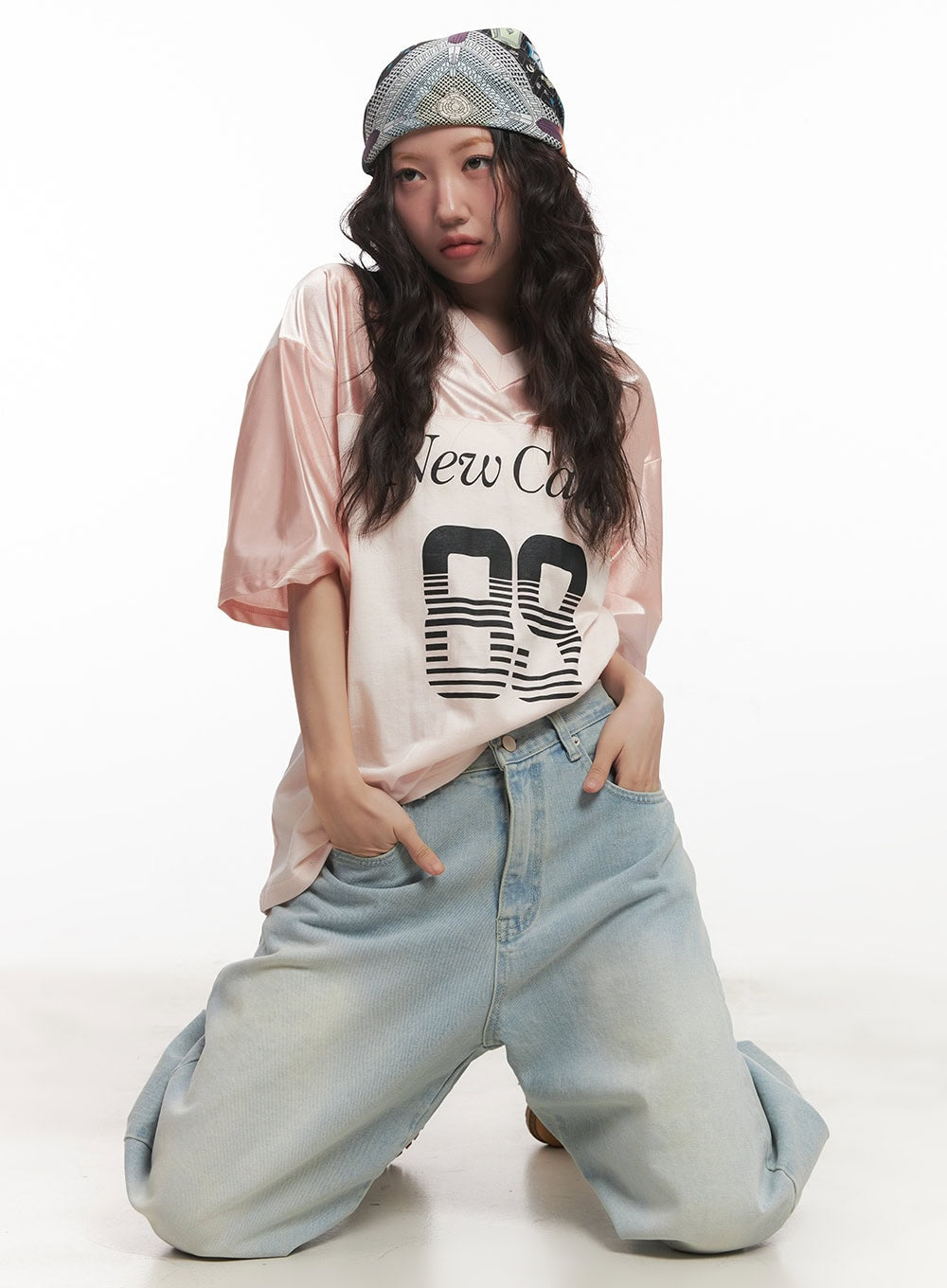 Alia Washed Wide-Leg Jeans CA518