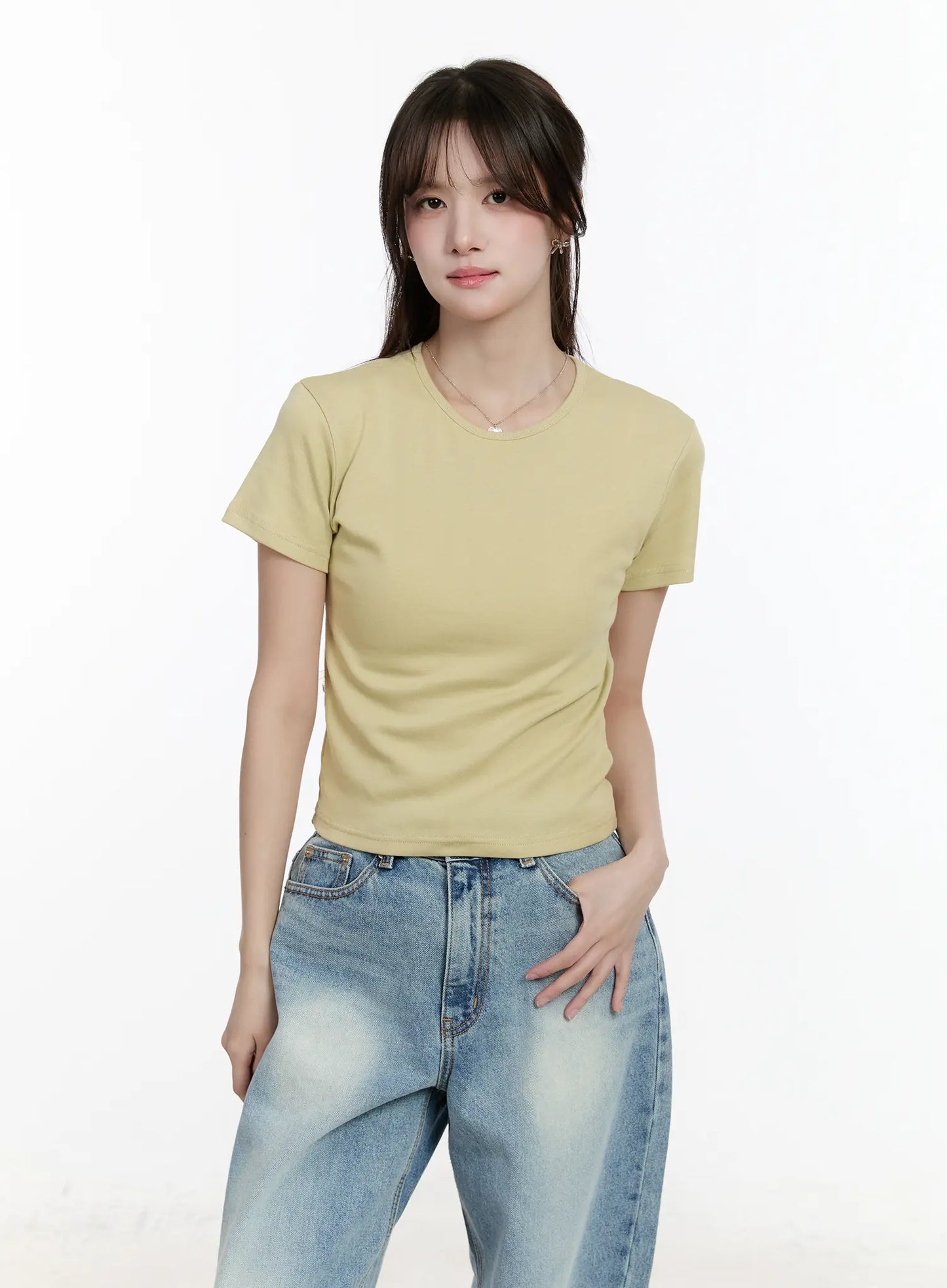 Basic U-Neck Short Sleeve Tee CM505
