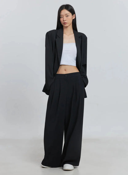 Classic Oversized Blazer (Black) IU512