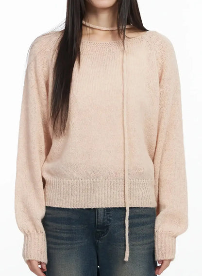 Chic Off-Shoulder Knit Sweater and Thin Scarf Set F517