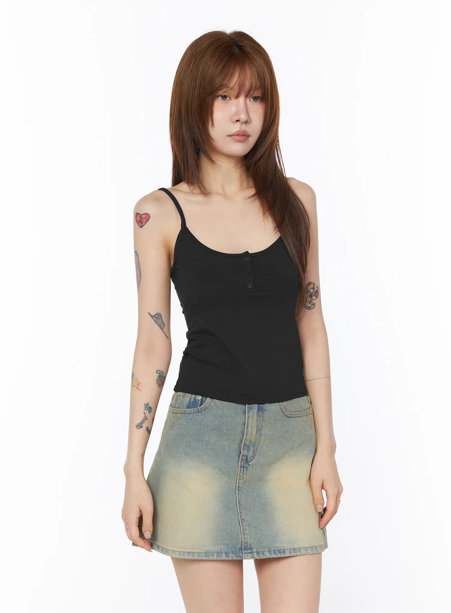 Casual Buttoned Sleeveless Top CY527